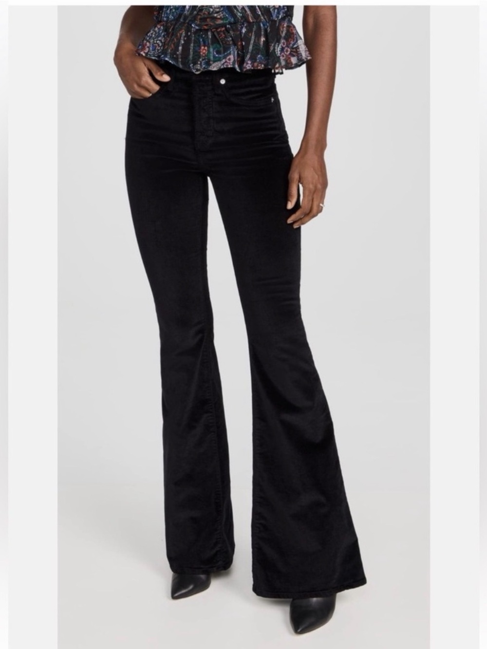 Veronica Beard Sheridan Exaggerated Flare Black Pants 27